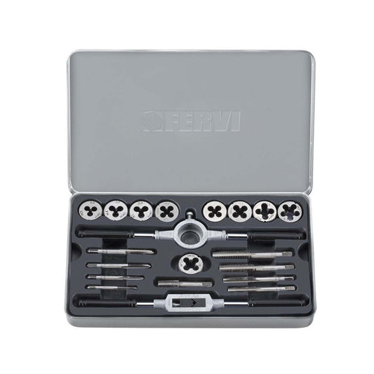 Set maschi e filiere 20 pezzi Fervi M020