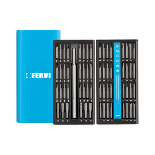 Kit porta inserti multiuso per riparazioni 63 pezzi Fervi PI063