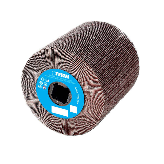Ruota lamellare in tela 100x100 mm grana 80 Fervi