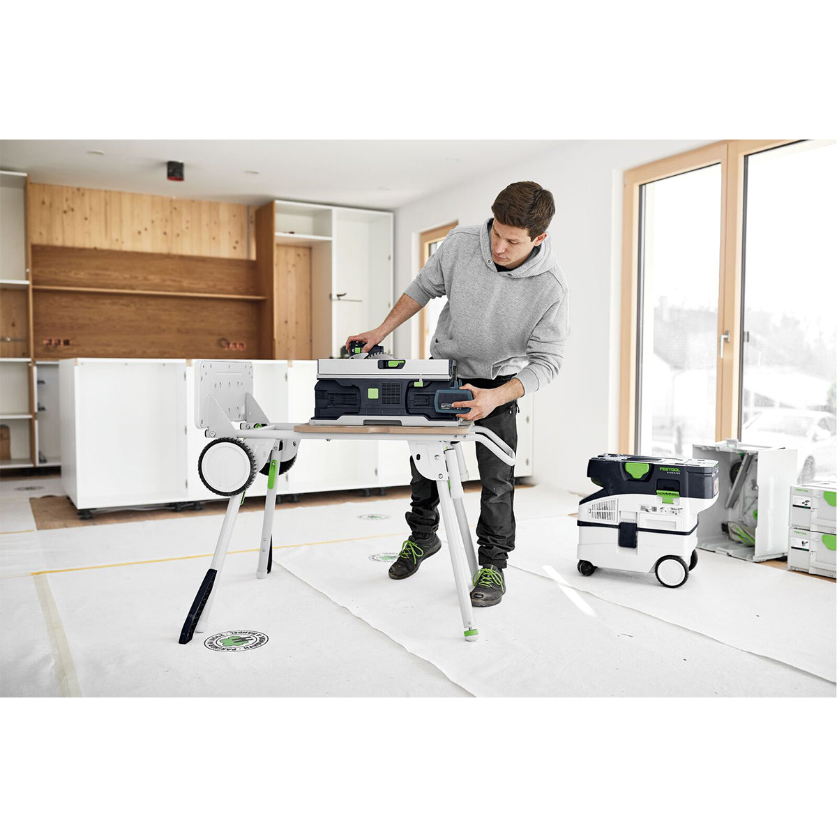 Festool Sega circolare da banco a batteria CSC SYS 50 EBI-Basic