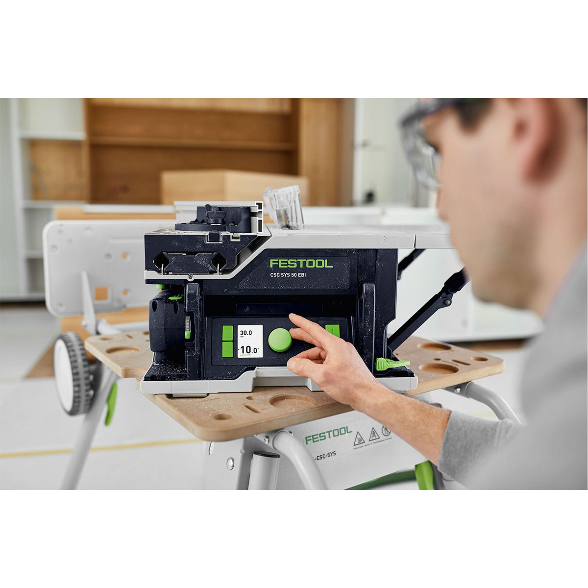 Festool Sega circolare da banco a batteria CSC SYS 50 EBI-Basic