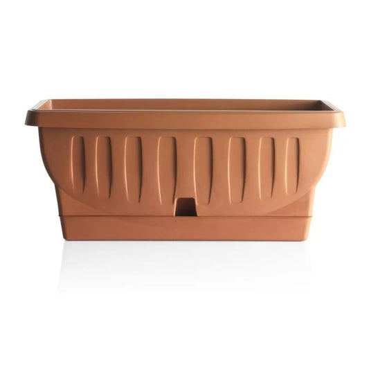 Fioriera natura rettangolare 51 cm con sottovaso