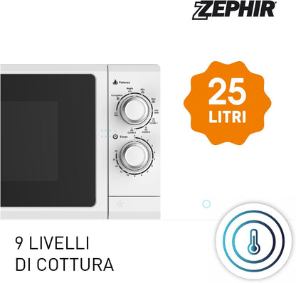 Forno a microonde combinato 25 litri Zephir ZHC25M