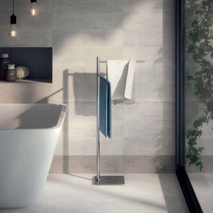 Piantana portasciugamani acciao inox cromato Trilly