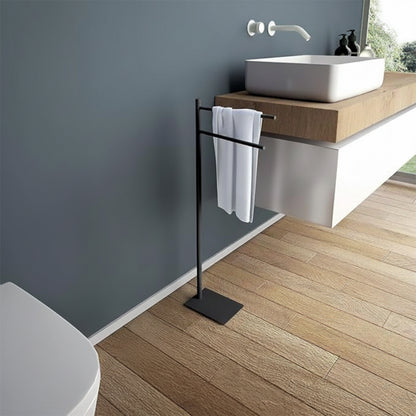 Piantana portasciugamani acciaio inox nero opaco Trilly
