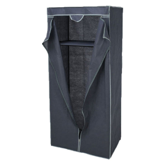 Guardaroba pieghevole in tessuto 75x45x160 cm grigio