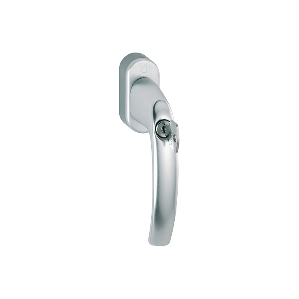 Martellina DK Hoppe Atlanta con rosetta ovale 31x68 mm argento con cilindro