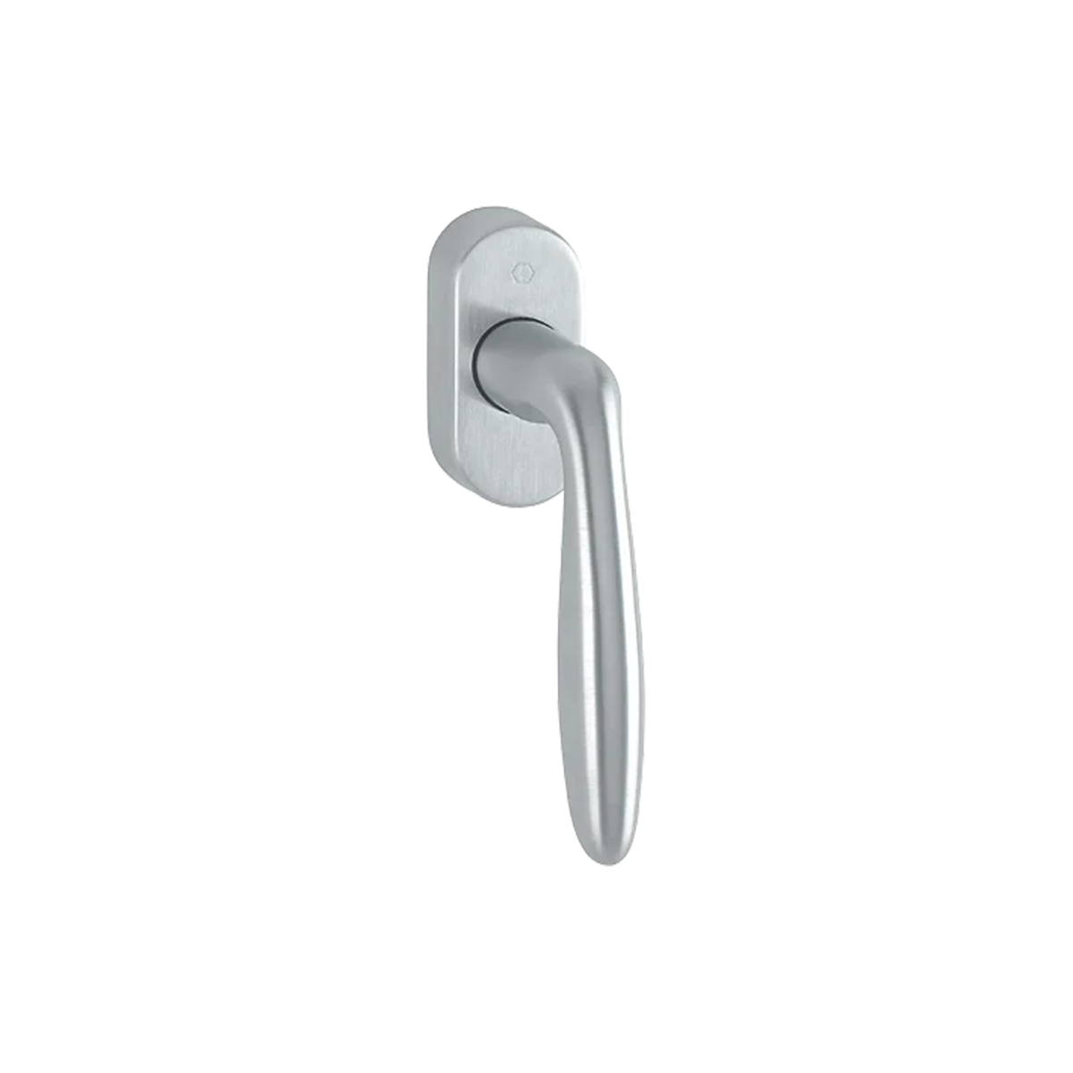 Martellina DK Hoppe Verona con rosetta ovale 33x72 mm cromo satinato