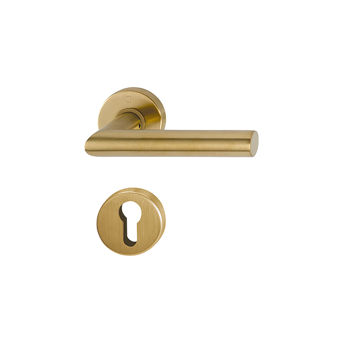 Maniglia Hoppe Amsterdam rosetta e bocchetta tonde d. 52mm foro cilindro