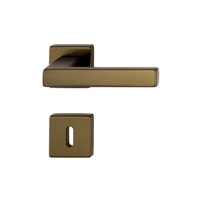Maniglia Hoppe Austin con rosetta e bocchetta quadra 49x49 mm