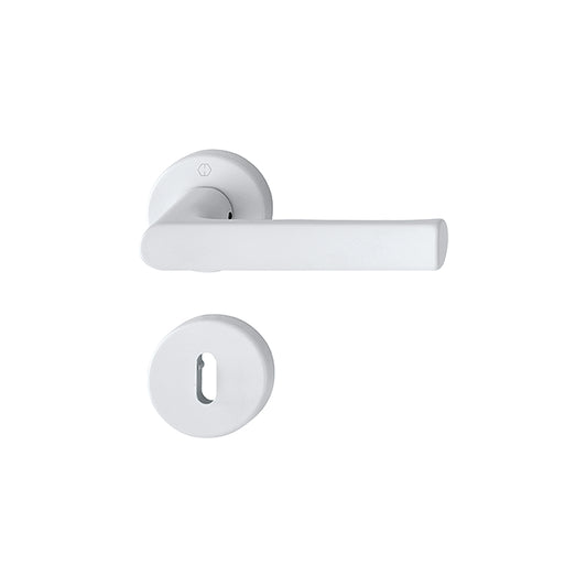 Maniglia Hoppe Hamburg rosetta e bocchetta tonde d. 52 mm