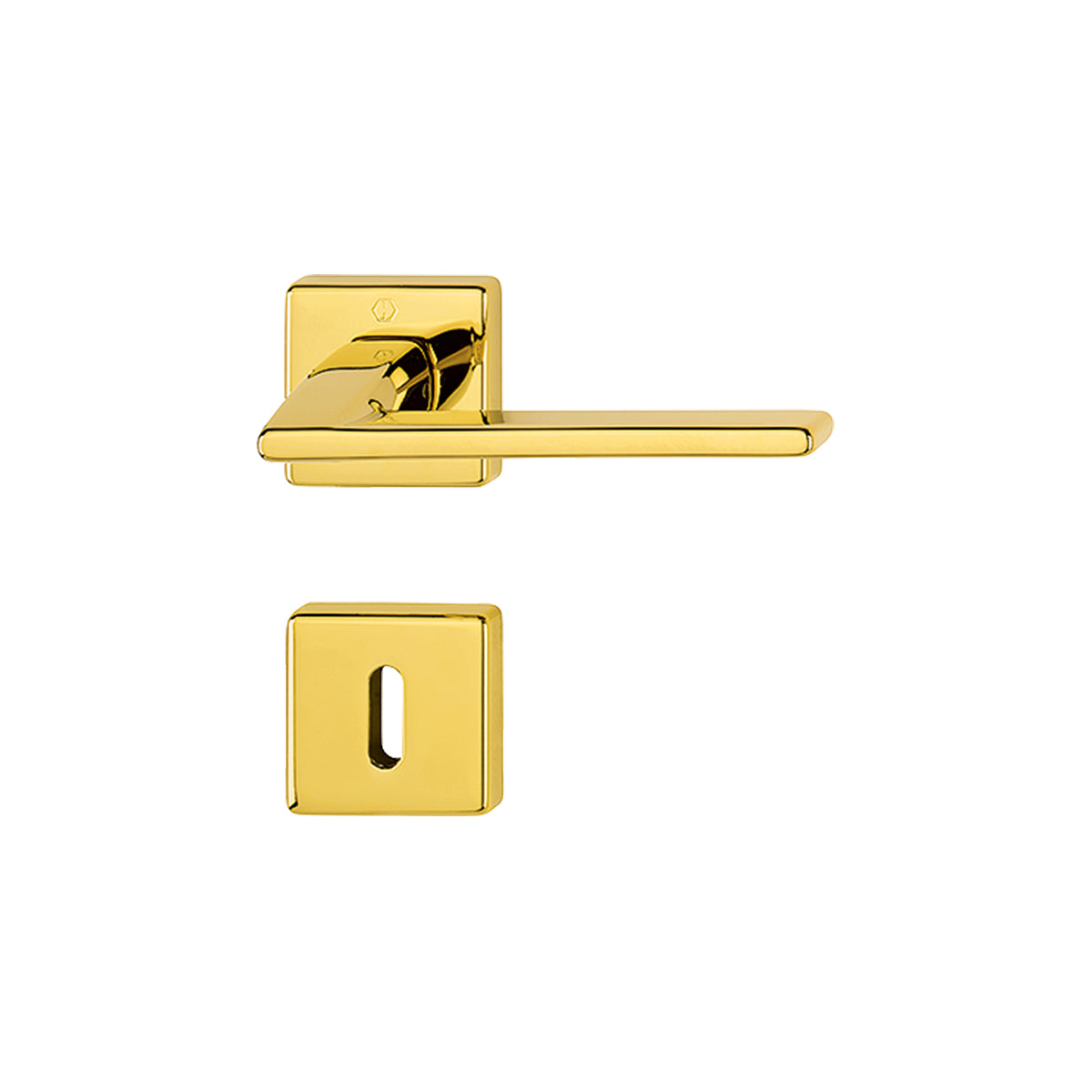 Maniglia Hoppe Bergamo rosetta e bocchetta quadre 49x49 mm