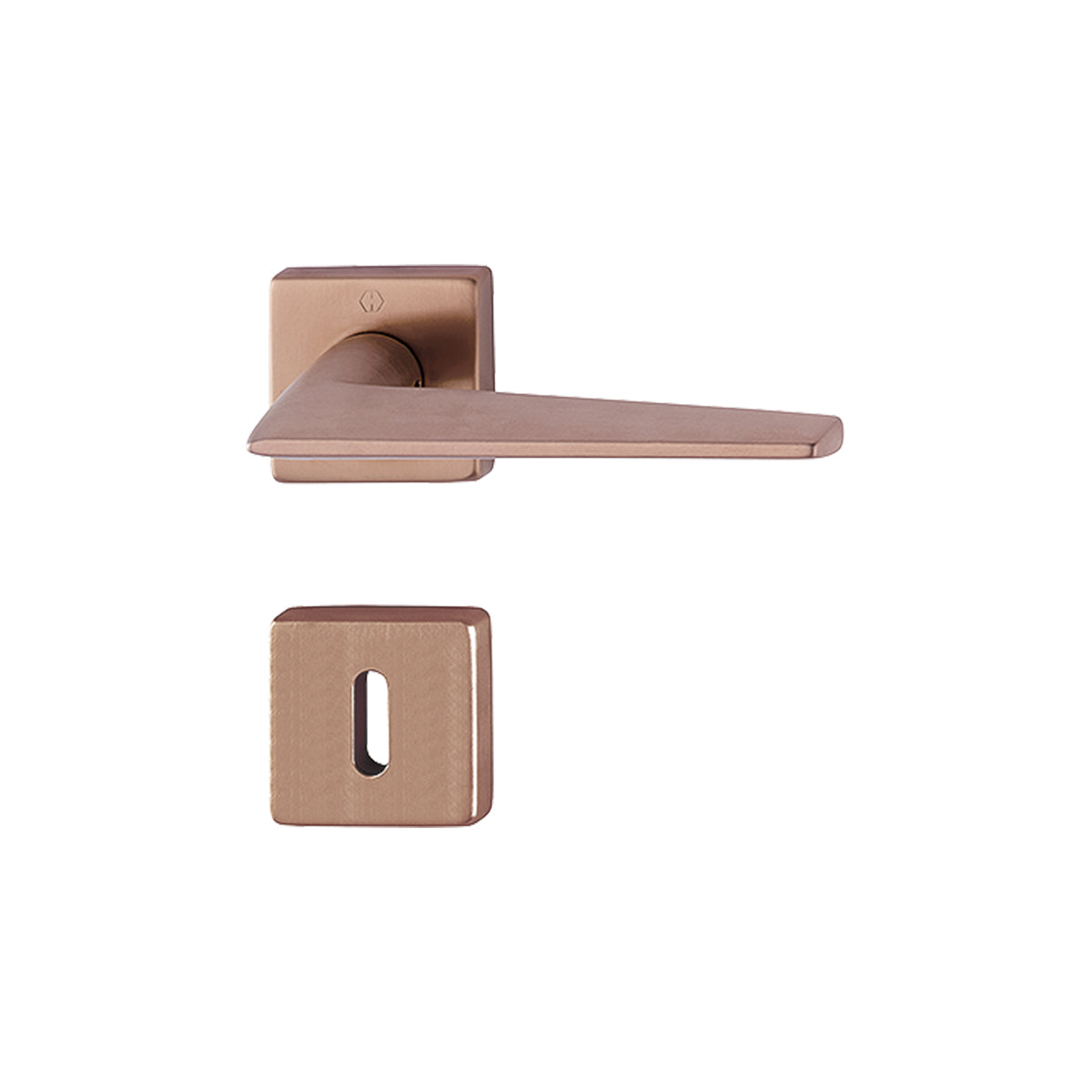 Maniglia Hoppe Macau rosetta e bocchetta quadre 49x49 mm