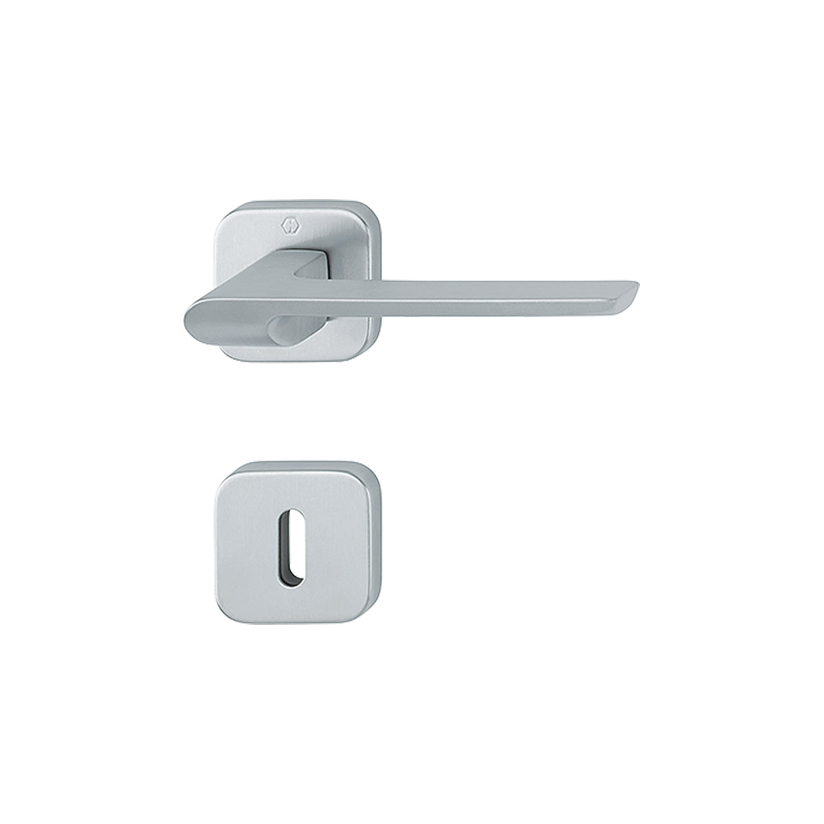 Maniglia Hoppe Venezia rosetta e bocchetta quadre 49x49 mm