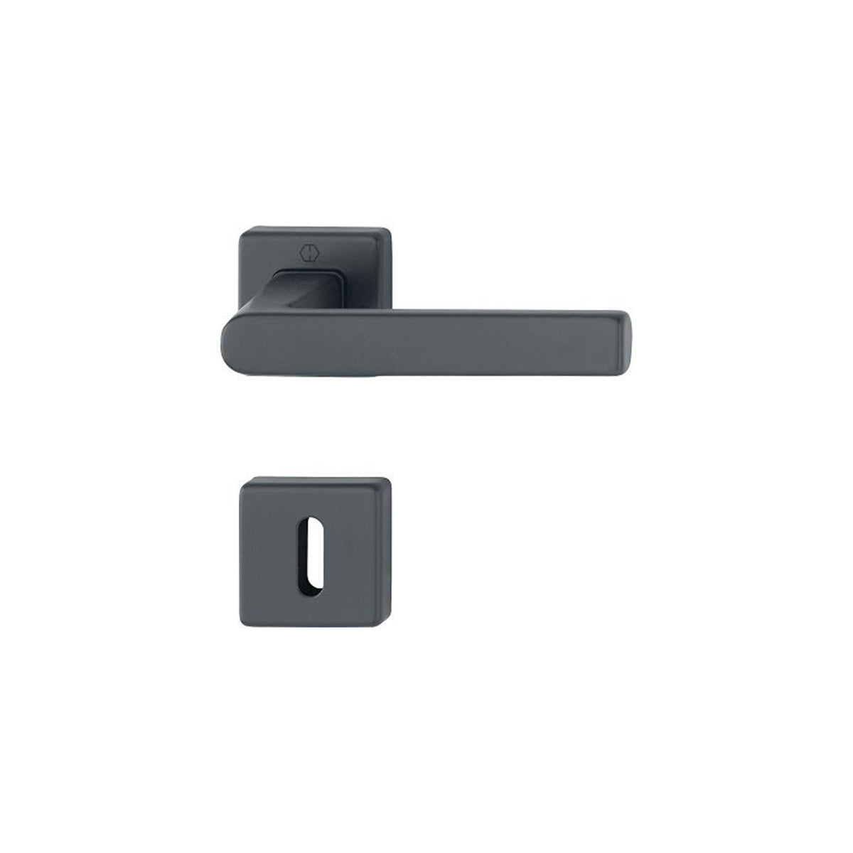 Maniglia Hoppe Brindisi rosetta e bocchetta quadre 44x44 mm