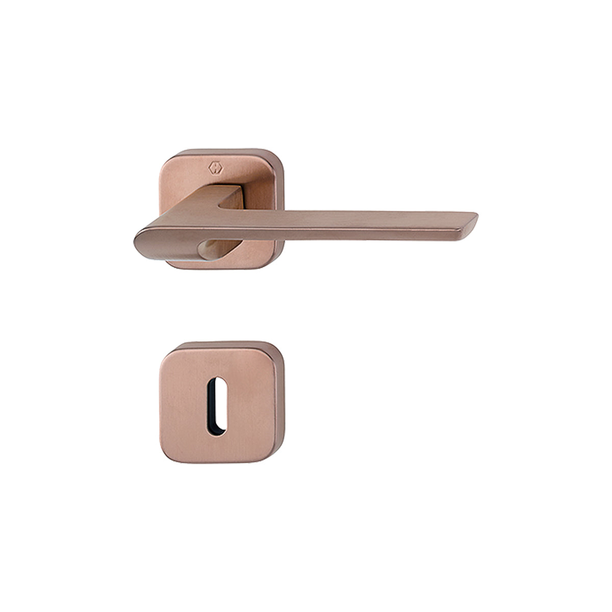 Maniglia Hoppe Venezia rosetta e bocchetta quadre 49x49 mm