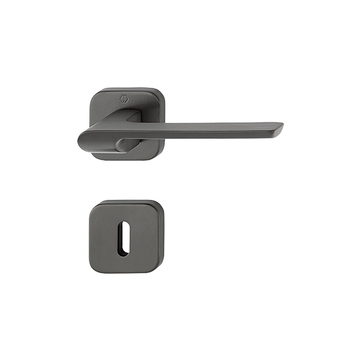 Maniglia Hoppe Venezia rosetta e bocchetta quadre 49x49 mm