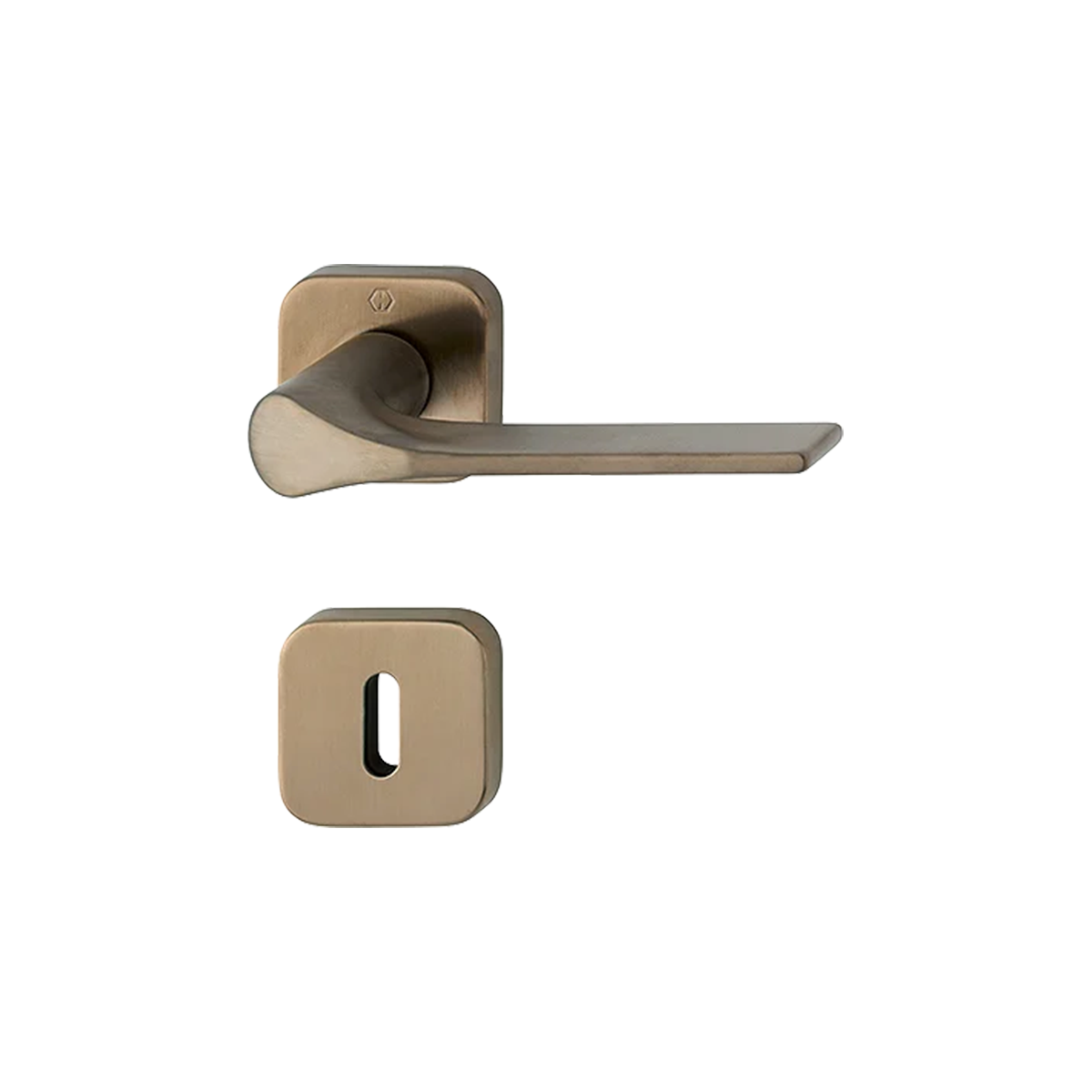 Maniglia Hoppe Firenze rosetta e bocchetta quadre 49x49 mm