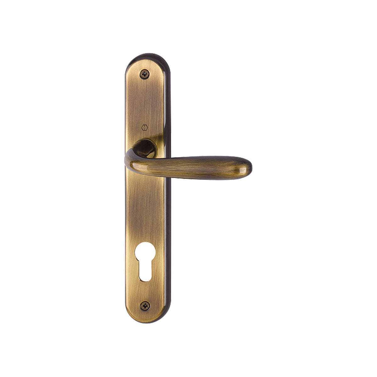 Maniglia Hoppe Santiago con placca interasse 85 mm foro cilindro