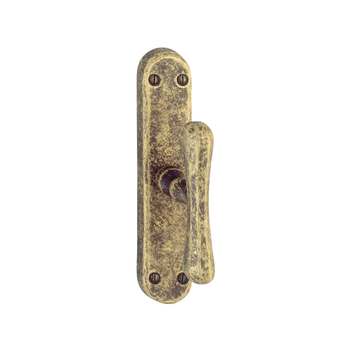 Martellina a croce Hoppe Valencia con placca 38x180 mm ottone bronzato antiqua