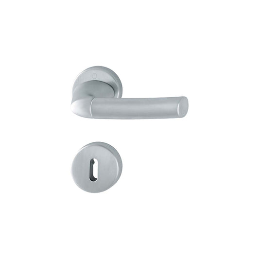 Maniglia Hoppe Bruxelles rosetta e bocchetta tonde d. 52 mm