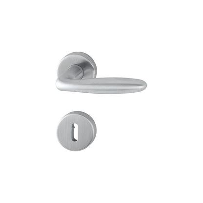 Maniglia Hoppe Verona rosetta e bocchetta tonde 52 mm acciaio inox