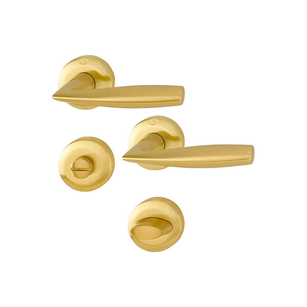 Maniglia Hoppe Vitoria rosetta e bocchetta tonde d. 52mm con nottolino