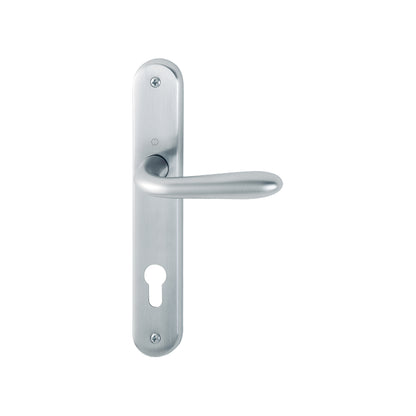 Maniglia Hoppe Santiago con placca interasse 85 mm foro cilindro