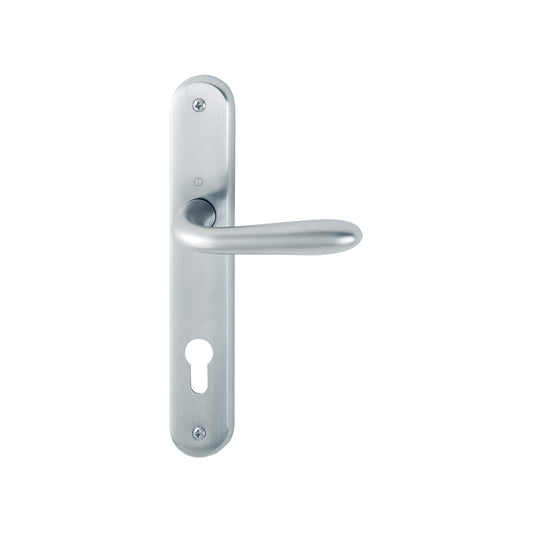 Maniglia Hoppe Santiago con placca interasse 85 mm foro cilindro