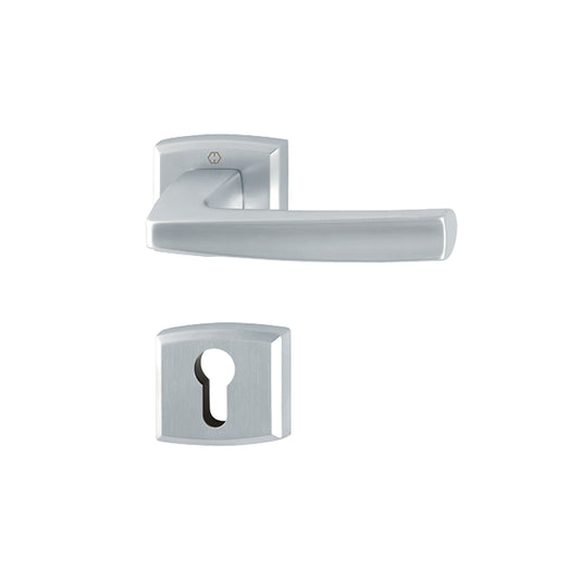 Maniglia Hoppe Acapulco rosetta e bocchetta quadre foro cilindro 53x49mm