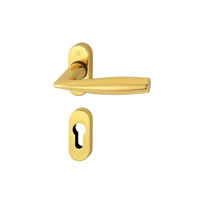 Maniglia Hoppe Vitoria rosetta e bocchetta ovali 29x68 mm foro cilindro