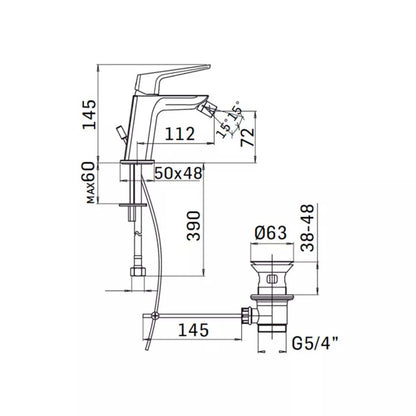 Miscelatore bidet monocomando Mamoli Spartaco cromato