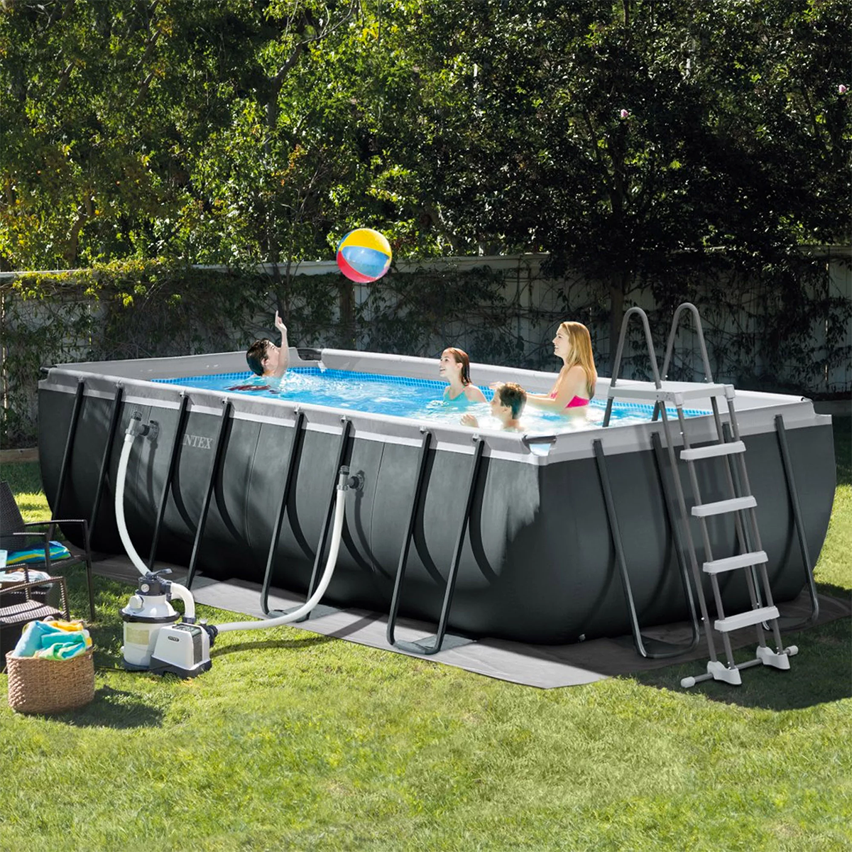 Intex 26356 Piscina fuori terra Ultra Frame XTR rettangolare 549x274x132 cm con accessori