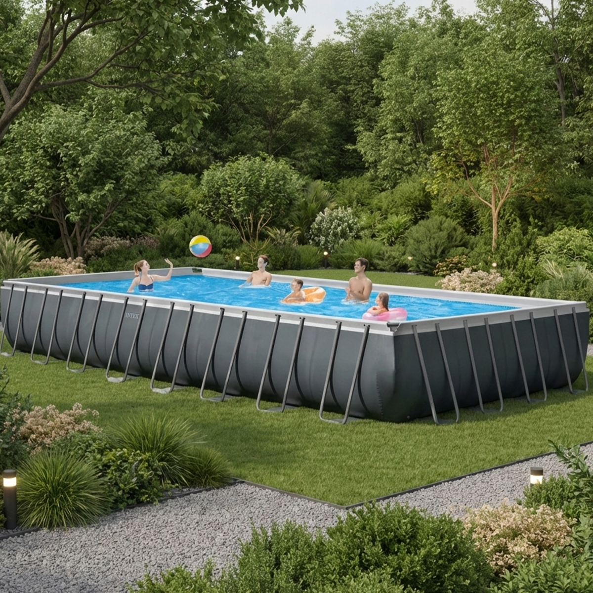 Intex 26374 Piscina fuori terra Ultra Frame XTR rettangolare 975x488x132 cm con accessori