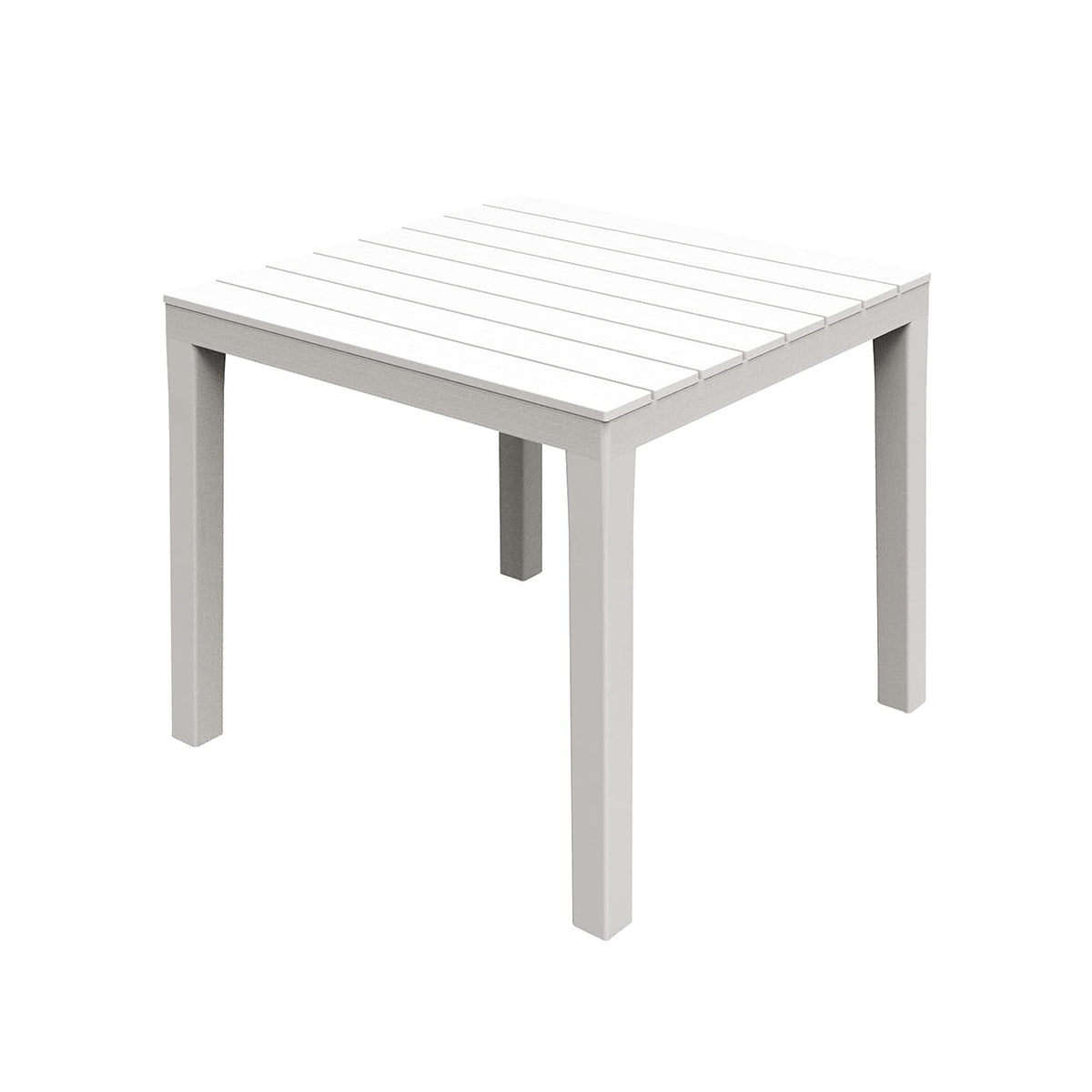 Tavolo da esterno in resina bianco 78x78 Bali