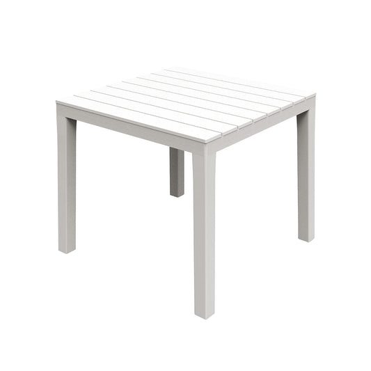 Tavolo da esterno in resina bianco 78x78 Bali