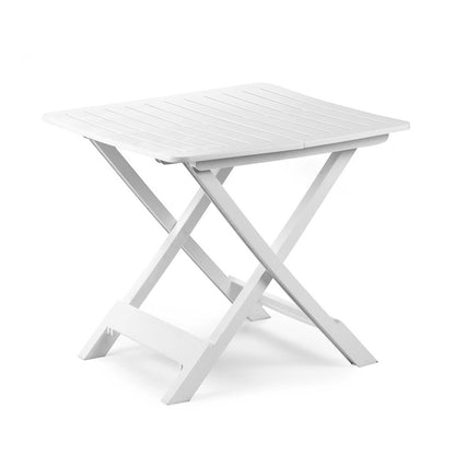 Tavolo da esterno pieghevole bianco 79x72 cm Tevere