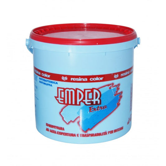 Idropittura traspirante per interni 4 lt Emper extra bianco opaco