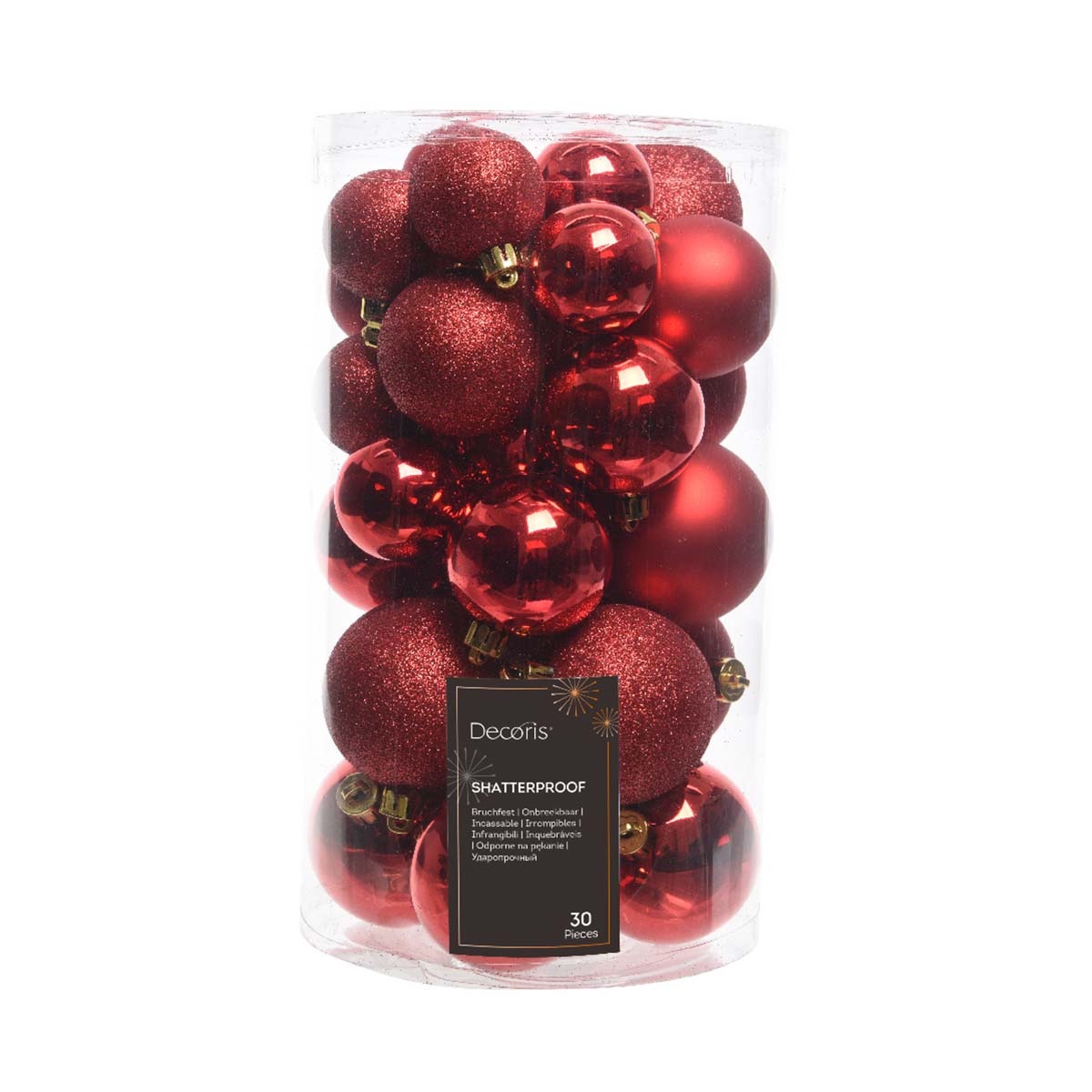 Set 30 palline di natale vari colori