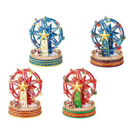 Ruota panoramica di Natale luminosa con musica e movimento
