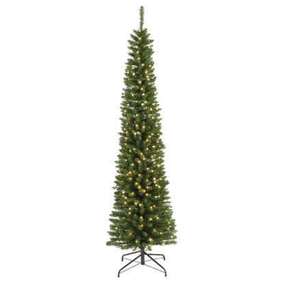 Albero di Natale con 280 luci LED incorporate 210 cm slim Pencil Pine