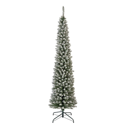 Albero di Natale innevato 210 cm slim Pencil Pine