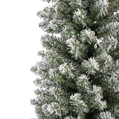 Albero di Natale innevato 210 cm slim Pencil Pine