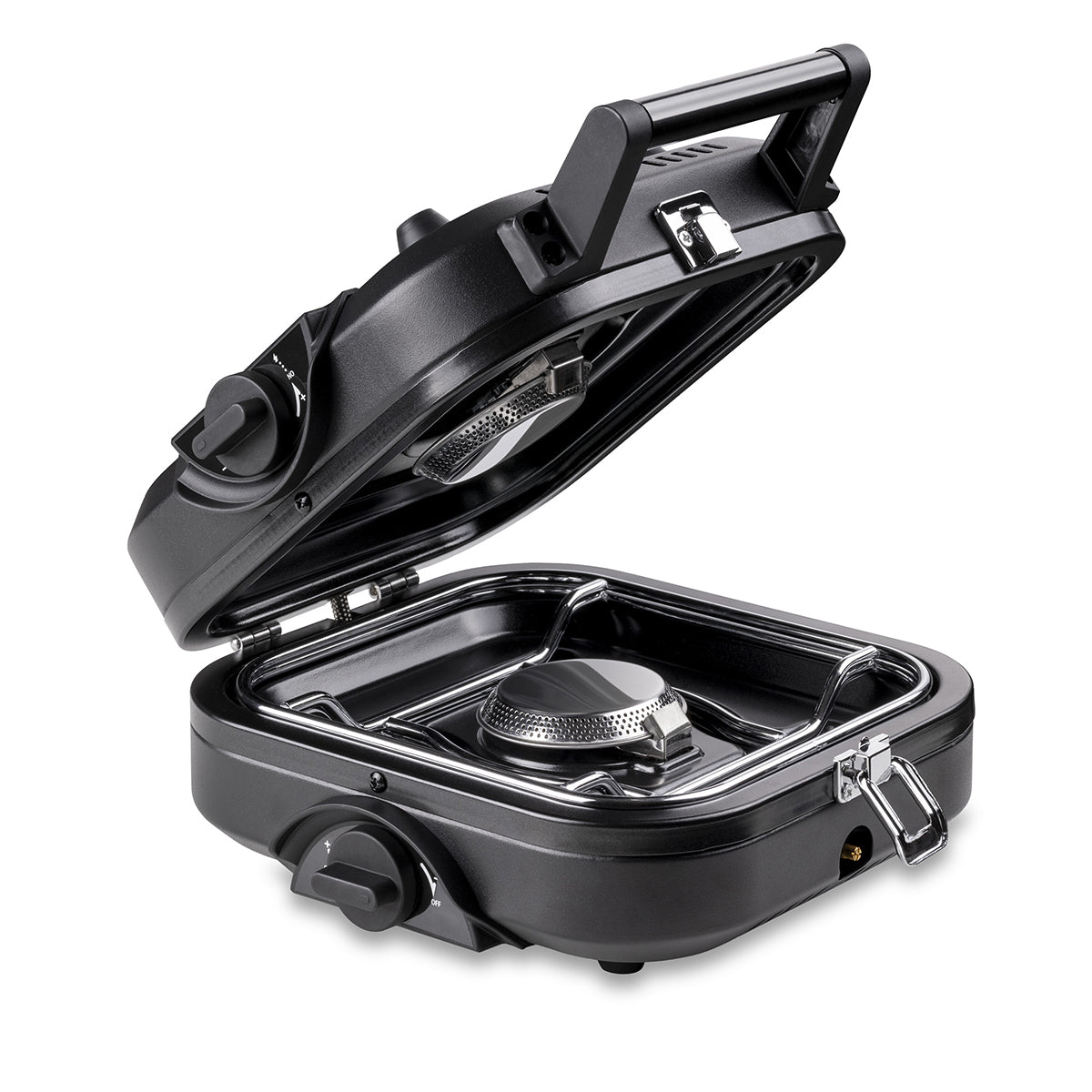 Fornello a gas portatile pieghevole 2 fuochi Kemper 104981N