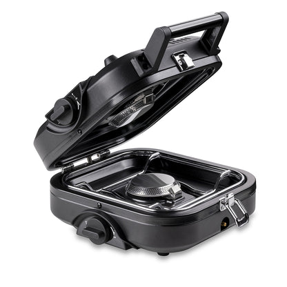 Fornello a gas portatile pieghevole 2 fuochi Kemper 104981N