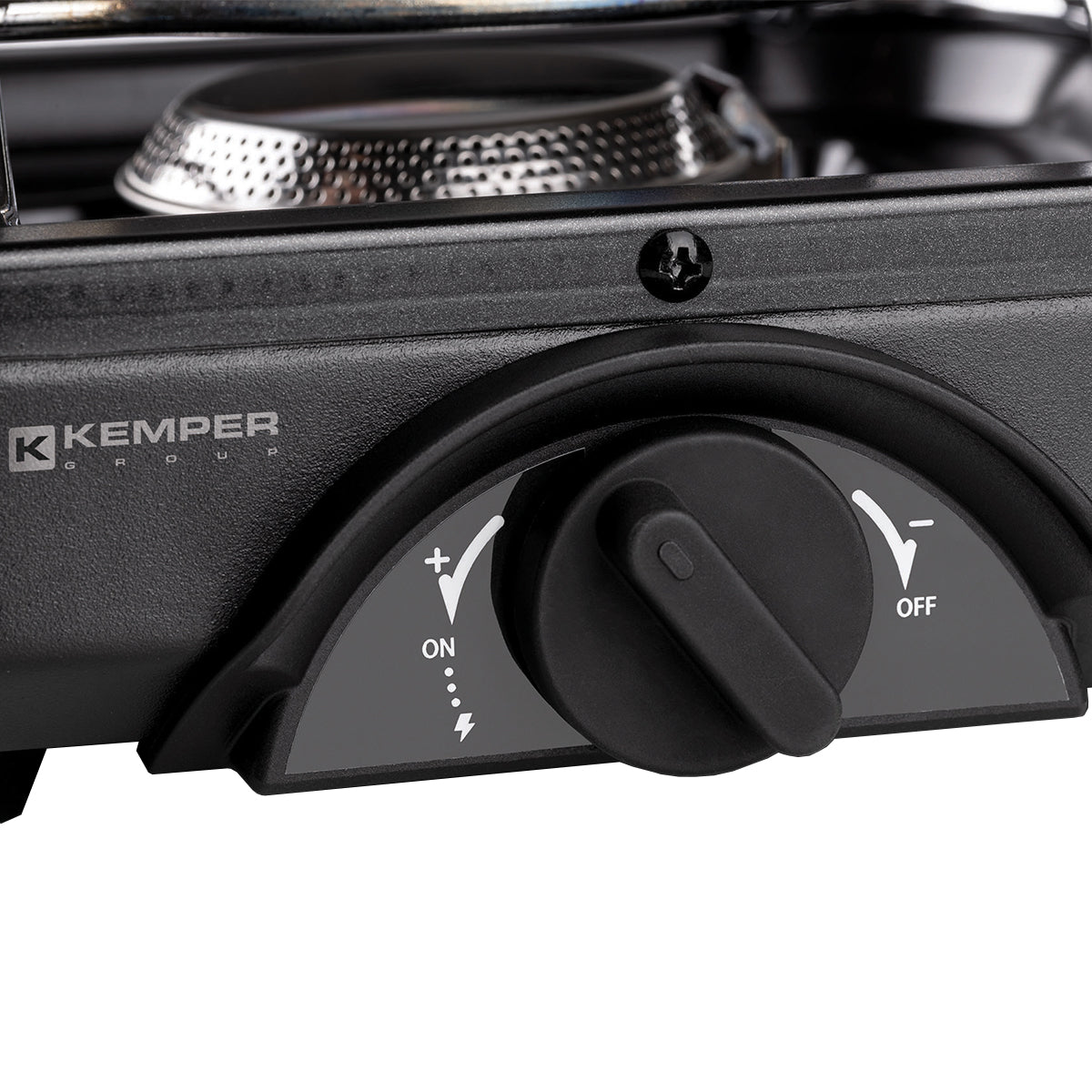 Fornello a gas portatile pieghevole 2 fuochi Kemper 104981N