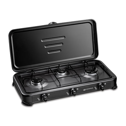 Fornello a gas portatile 3 fuochi Kemper 104982B