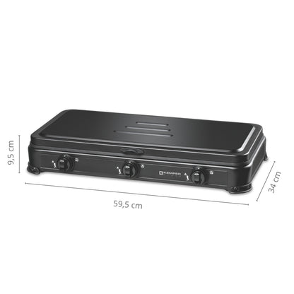 Fornello a gas portatile 3 fuochi Kemper 104982B