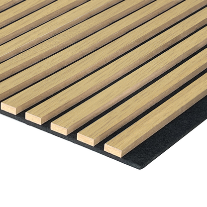 Pannello fonoassorbente decorativo rovere medio in MDF 572x2670 mm
