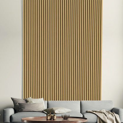 Pannello fonoassorbente decorativo rovere medio in MDF 572x2670 mm